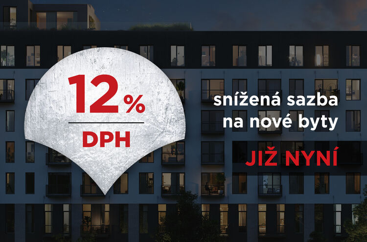 DPH 12% již nyní - nově ceny bytů o 3% nižší
