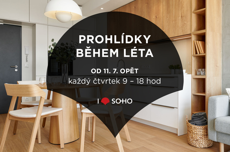 Červencové prohlídky volných a vzorových bytů od 11.7. opět každý čtvrtek