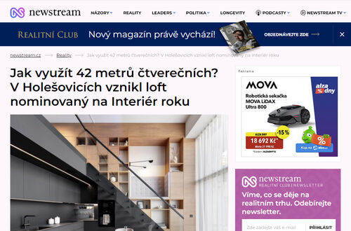 Jak využít 42 metrů čtverečních? V Holešovicích vznikl loft nominovaný na Interiér roku